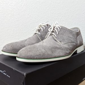 Kenneth Cole Suede Grey Wingtip Oxford